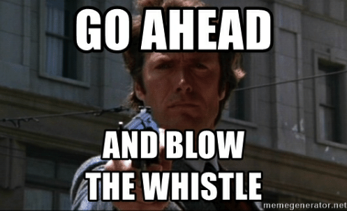 Blow the whistle